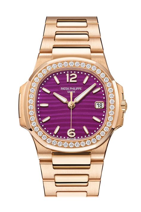 patek philippe nautilus purple diamond|Patek Philippe Nautilus diamond price.